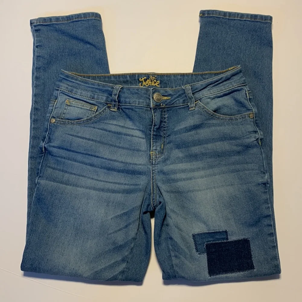 Justice Girls Patched Jeans